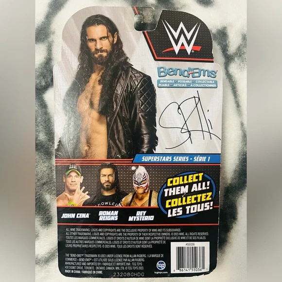 2023 WWE Bend-Ems Seth "Freakin" Rollins Action Figure - NIB - Picture 2 of 2